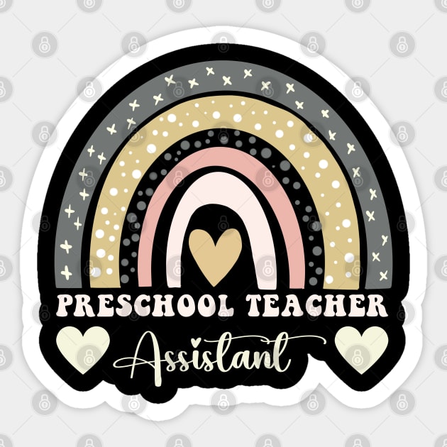 Funny preschool teacher assistant kindergarten Teaching aide Sticker by Printopedy